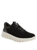 Zapatilla casual negra para mujer, comodidad y estilo urbano.