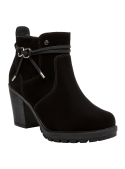botín negro mujer casual cuero, diseño elegante y cómodo para actividades diarias