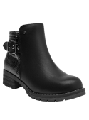 Botín de mujer en color negro, estilo casual, recomendado para looks chic y modernos.