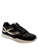 Calzado negro de cuero para mujer, estilo casual, recomendado para el uso diario y ocasiones informales.