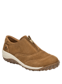 caminata casual zapato mujer camel cuero 5 cm taco plano estilo versátil