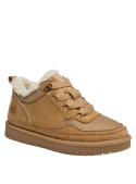 Zapatillas mujer camel estilo casual para actividades al aire libre, material sintético.