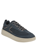 Zapatillas de cuero azul para hombre, perfectas para el uso diario y aventuras.