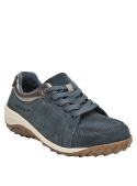 Zapatos de cuero azul para mujer, perfectos para combinar con jeans.