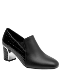 zapato formal negro de cuero para mujer, comodidad y estilo en cada paso, recomendado para el día a día