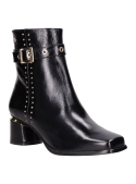 Calzado formal negro para mujer, botín con taco bloque de 5.5 cm.