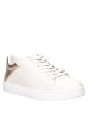 Zapatillas oro de cuero para mujer, estilo chic, recomendadas para ocasiones especiales y salidas urbanas.