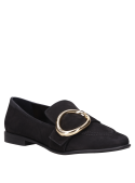 mocasín negro mujer casual cuero con diseño elegante versátil para diversas actividades