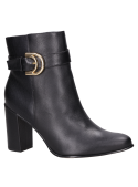 Botines de caña al tobillo en negro para mujer, perfectos para un look urbano y elegante.