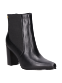 Botín de mujer negro, estilo casual, ideal para look de noche con taco bloque.