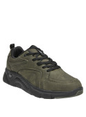 Zapatillas cómodas verdes para hombre, diseño anatómico, recomendadas para jornadas activas.