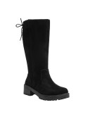 Calzado casual negro de cuero para mujer, diseño sobrio y elegante, ideal para looks modernos.