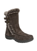 botas de cuero marrón para mujer, estilo casual, cómodas para caminar.