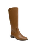 Bota de mujer camel de cuero, estilo casual, ideal para uso diario.