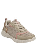 Zapatillas de mujer en color taupe, diseño cómodo, recomendado para jornadas intensas.