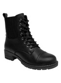 Calzado casual negro de mujer, fabricado en 85% cuero, perfecto para el día a día.