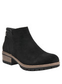 botín cuero negro mujer ideal para combinar con jeans ajustados