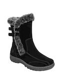 Botas de mujer con diseño en negro profundo, ideales para combinar con jeans o vestido.