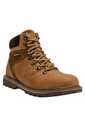 Botín de cuero para hombre en color camel, con diseño resistente y textura suave, adecuado para cualquier terreno.