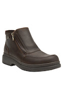 botines de cuero café para hombre, estilo casual, versátiles para pantalones de tela, diseño moderno
