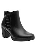 Botines de mujer en negro, estilo casual, adecuados para diversas ocasiones.