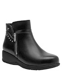 Botines de cuña negros para mujer, estilo casual, ideales para uso diario.