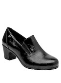 Zapatos de cuero negro para mujer, estilo chic que combina con pantalones y jeans.