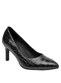 Zapatos de tacón de 8 cm en negro, perfectos para combinar con vestidos o pantalones.
