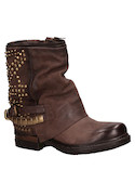 botines urbanos de cuero moro para mujer, taco bloque de 3.5 cm, adecuados para combinaciones con jeans o vestidos.