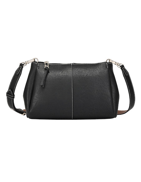 Estilo casual del bolso negro de Pollini, accesorio versátil para mujeres activas en su día a día.