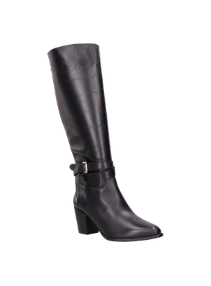 Bota de caña alta que realza la silueta de la pierna con estilo moderno.
