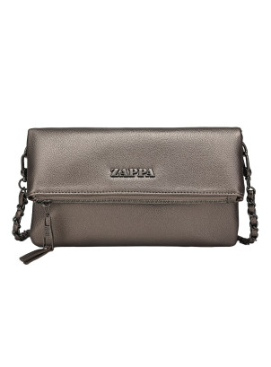 Bandolera Zappa en color acero con diseño contemporáneo y textura graneada para mujer.