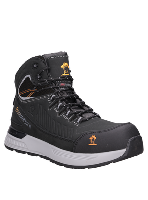 Zapato de seguridad negro para hombre, con entresuela de EVA, proporciona comodidad en largas jornadas.