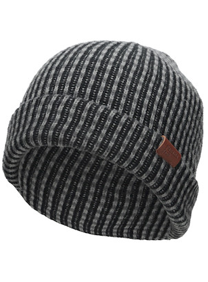 Gorro negro unisex, 100% acrílico, estilo cómodo, ideal para actividades al aire libre.