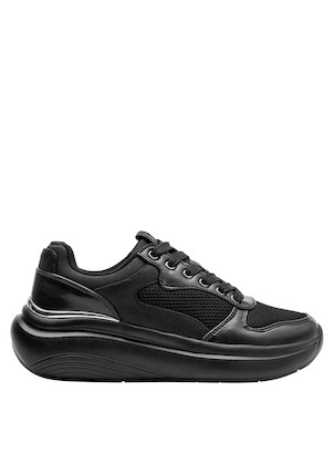 Zapato derby negro de cuero para hombre, estilo casual con punta redonda.