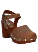 Sandalia Mujer S138 Pollini camel