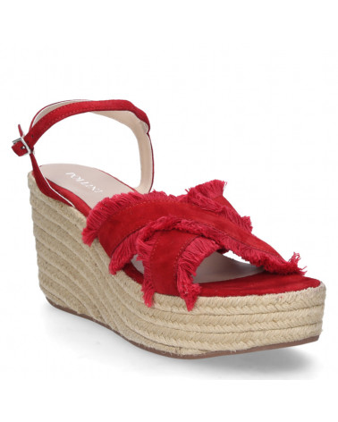 Sandalia Mujer U354 Pollini rojo