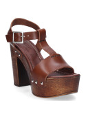 Sandalia Mujer S145 Pollini café