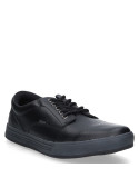 diseño colegial negro para niño, zapatilla Pluma E908