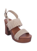 Sandalia Mujer Q052 Pollini beige