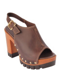 Sandalia Mujer Q249 Pollini café