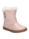 Bota rosada casual para niña con diseño moderno y delicado, ideal para el invierno.