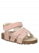 Calzado infantil rosado sintético ideal para aventuras al aire libre.