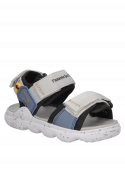Calzado casual gris para niño, sandalia resistente y cómoda para casa o exterior.